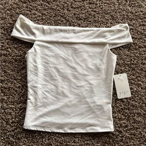Off-Shoulder White Top